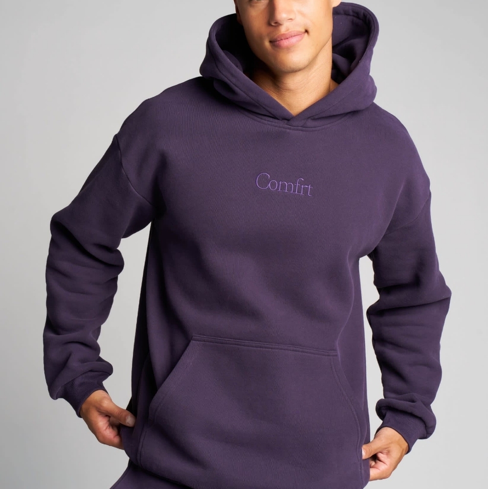 🥰2-Pc SeT ❤️NIP❤️ Comfrt SIGNATURE HOODIE & SWEATPANTS BLACKBERRY S/M - Picture 13 of 16